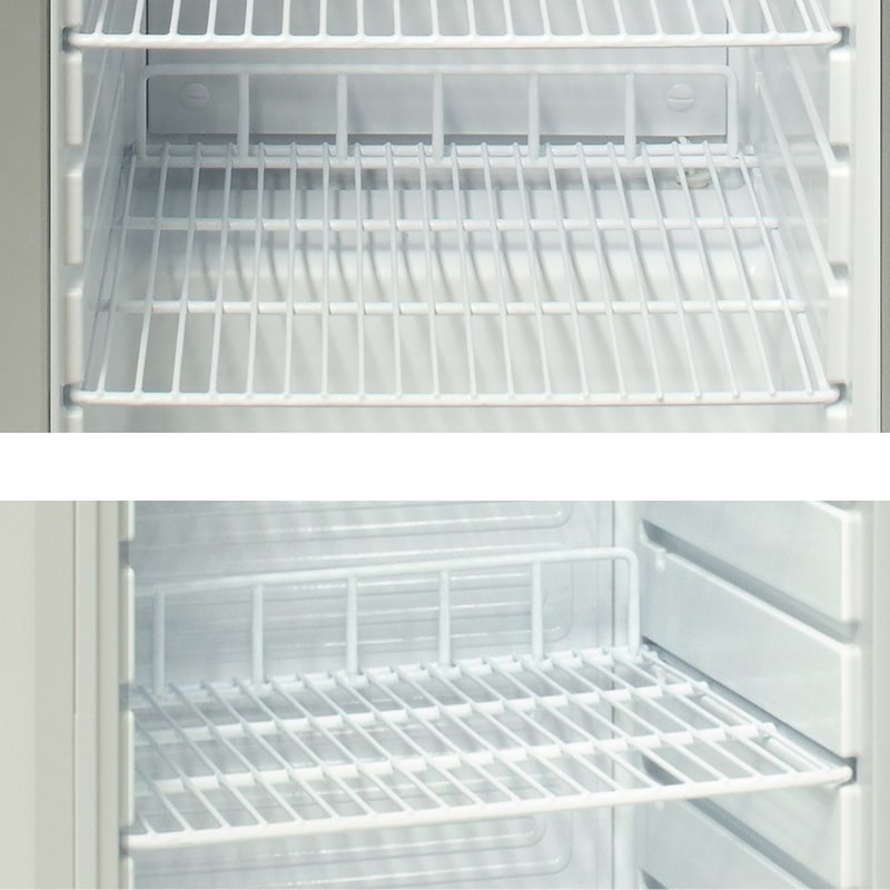 Nuline HR400 Pharmacy Refrigerator Additional Shelves Front and Top Angled View