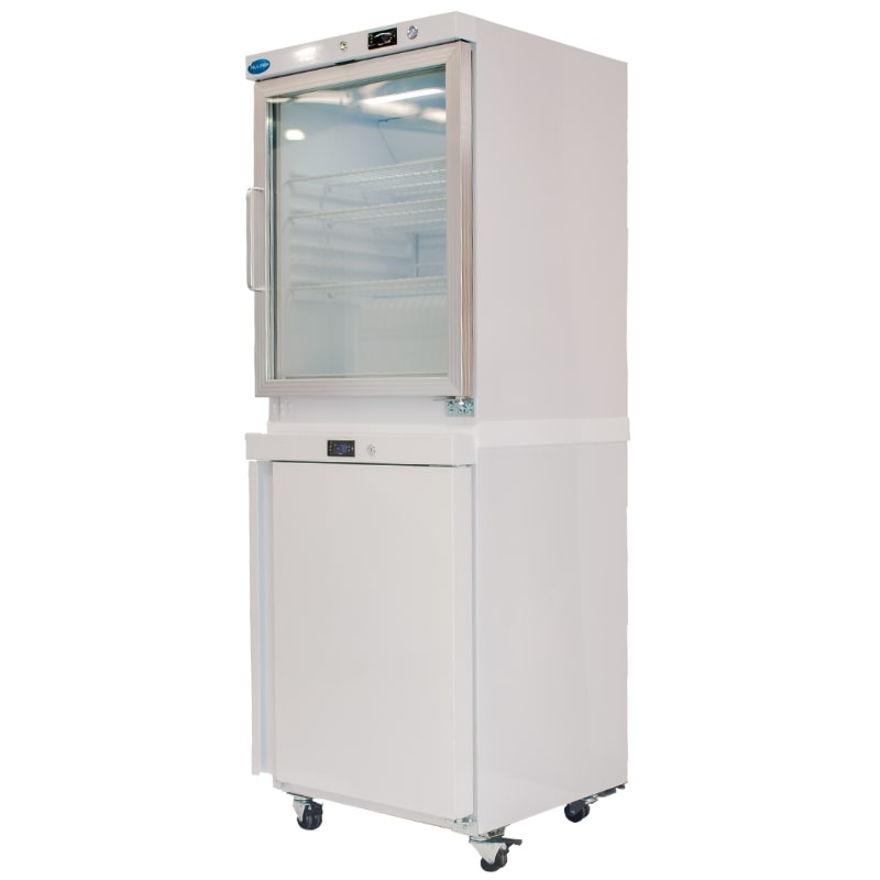 Nuline HRF400-2T Combination Fridge & Freezer Doors Closed Angled Left View