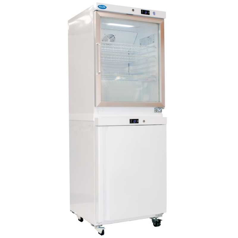 Nuline HRF400-2T Combination Fridge & Freezer Doors Closed Angled Right View