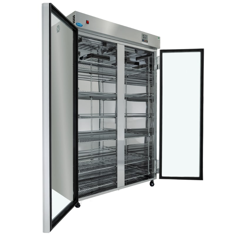 Nuline Li1100 Laboratory Incubator Glass Door Open Angled Right View