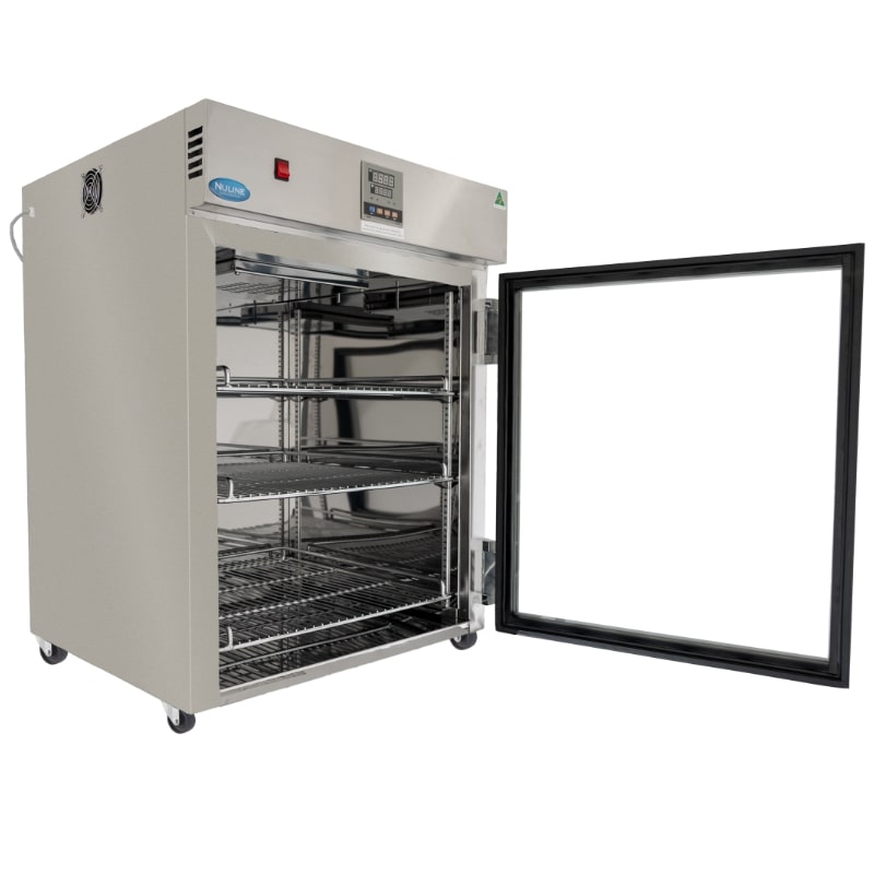 Nuline Li260 Laboratory Incubator Glass Door Open Angled Right View
