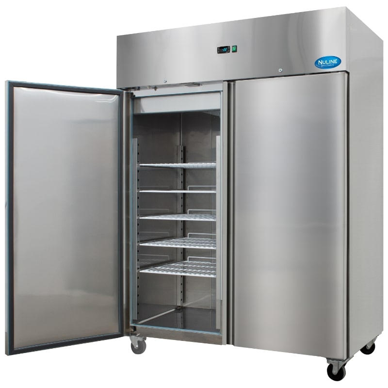 Nuline MF140BT Laboratory Freezer Solid Door One Door Open Angled Left View