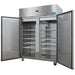Nuline MF140BT Laboratory Freezer Solid Door Two Doors Open Angled Left View