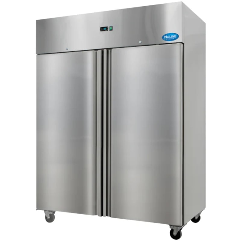 Nuline MF140TN Laboratory Fridge Solid Doors CLosed Angled Left Front