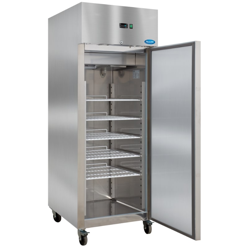 Nuline MF70TN Laboratory Fridge Solid Door Open Angled Right View