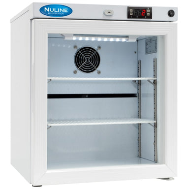 Nuline MLB29 Breast Milk Refrigerator Glass Door Closed Angled Right Front View