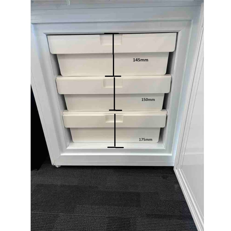Nuline MLF90 -40°C Freezer Solid Door Open Shelf Space Front View