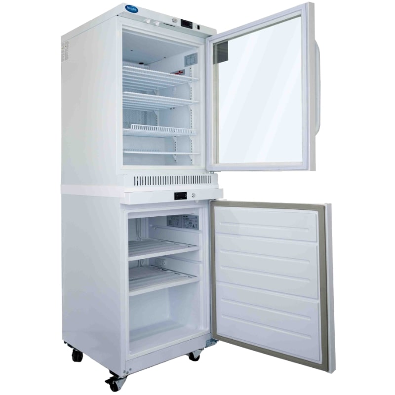Nuline MLSHF400-2T Static Combination Fridge - Freezer Angled Right Front Open View