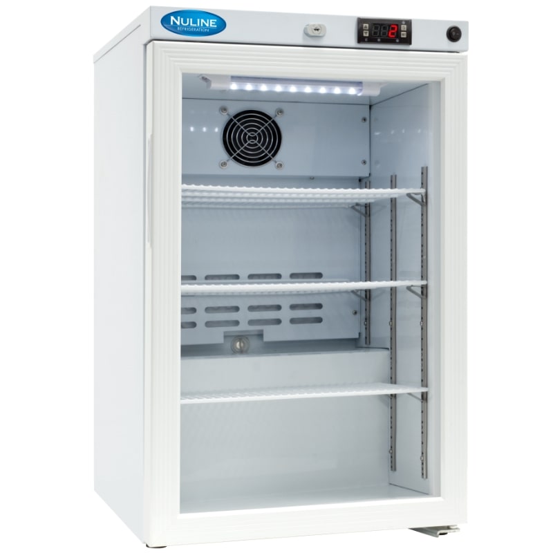 Nuline MLi59 Refrigerator Incubator Glass Door Closed Angled Right Front View