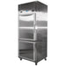 Nuline NDT700 Refrigerator & Freezer Solid Doors Closed Angled Left View