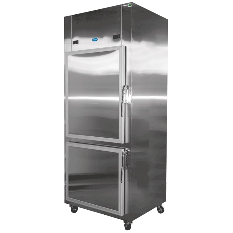 Nuline NDT700 Refrigerator & Freezer Solid Doors Closed Angled Left View