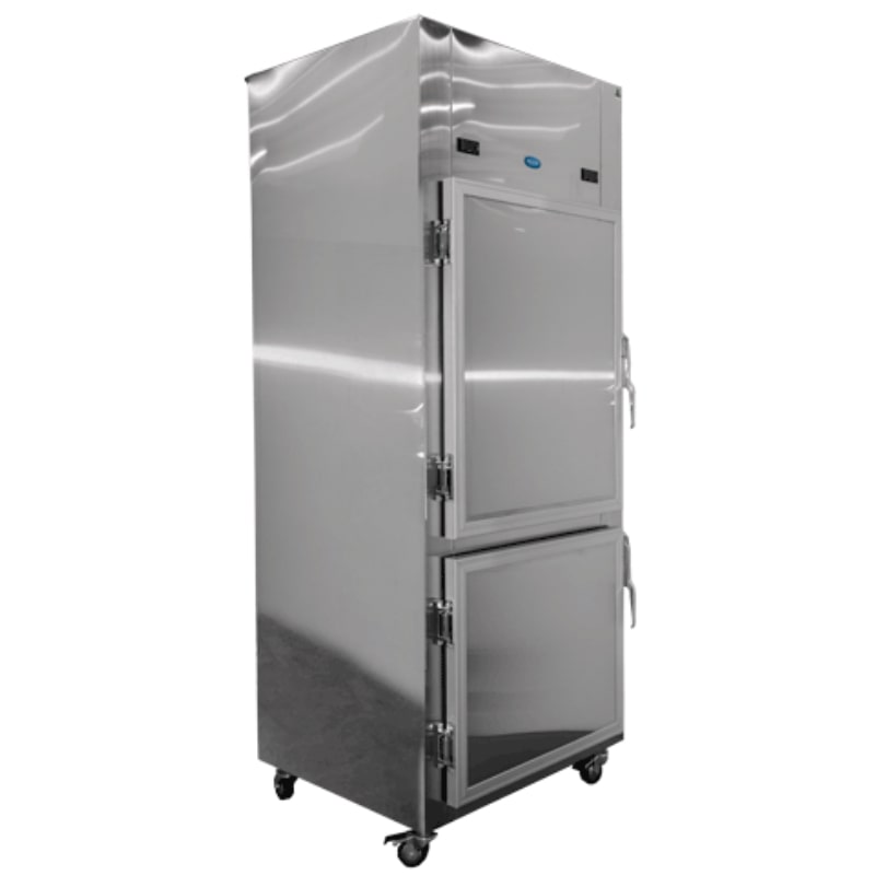 Nuline NDT700 Refrigerator & Freezer Solid Doors Closed Angled Right View