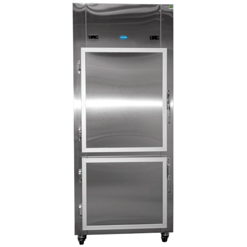 Nuline NDT700 Refrigerator & Freezer Solid Doors Closed Front View