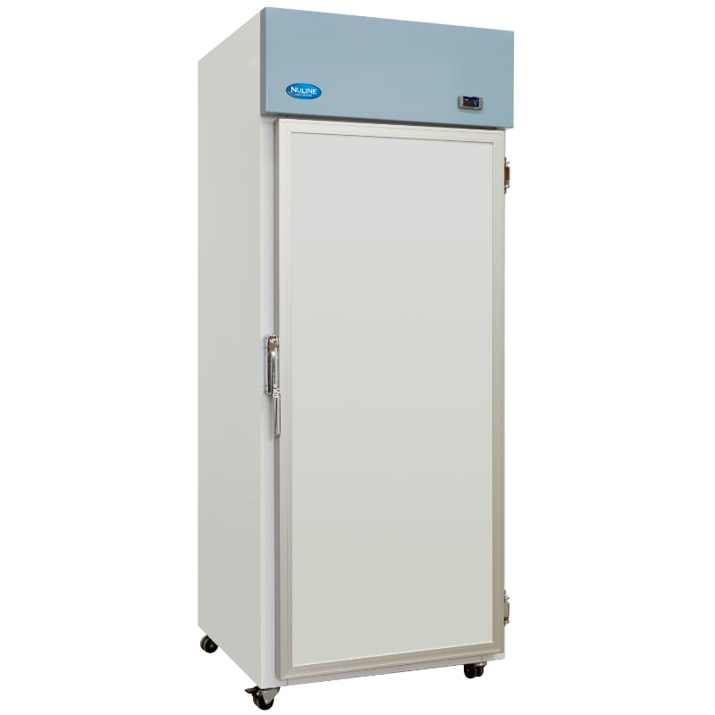 Nuline NHFTS400 Top Mounted Spark Safe Freezer Solid Door Closed Angled Right View