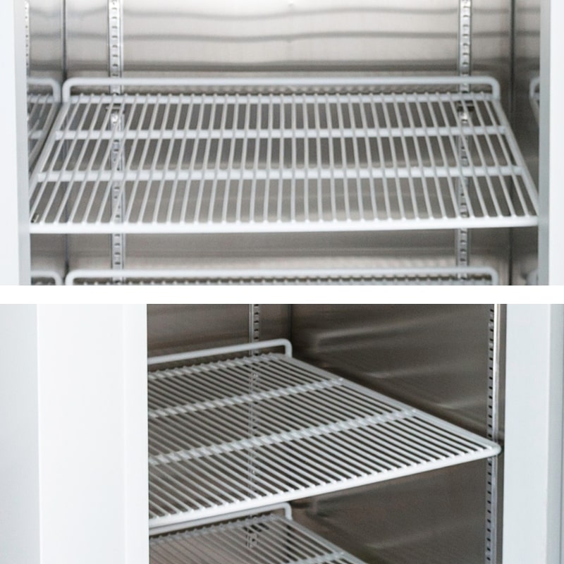 Nuline NHFTS600 Spark Safe Freezer Additional Shelves Front Top and Front Top Angled View