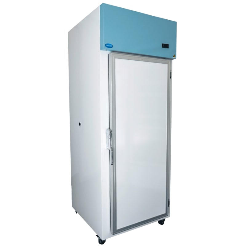Nuline NHFTS600 Top Mounted Spark Safe Freezer Solid Door Closed Angled Right View