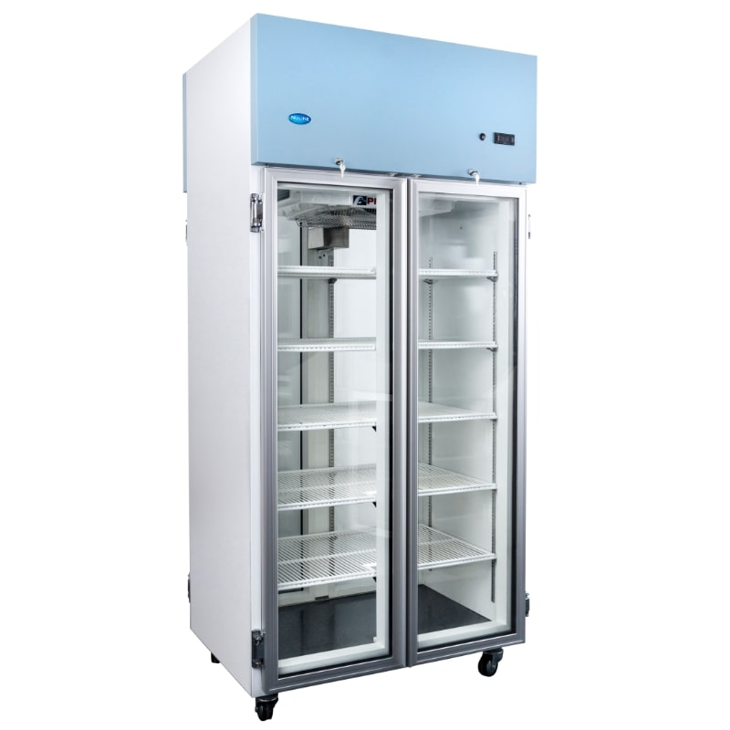 Nuline NLM1000-4 Passthrough Lab Fridge Closed Angle Right Front