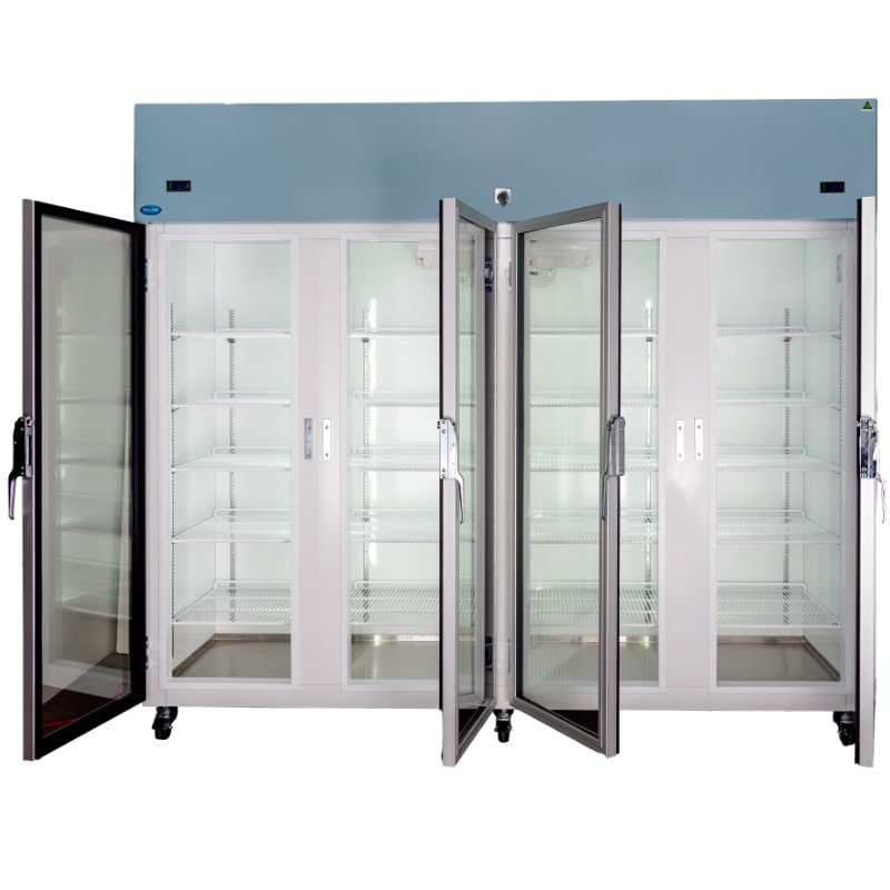 Nuline NLMDR2170 Dual Lab Fridge Glass Open Front