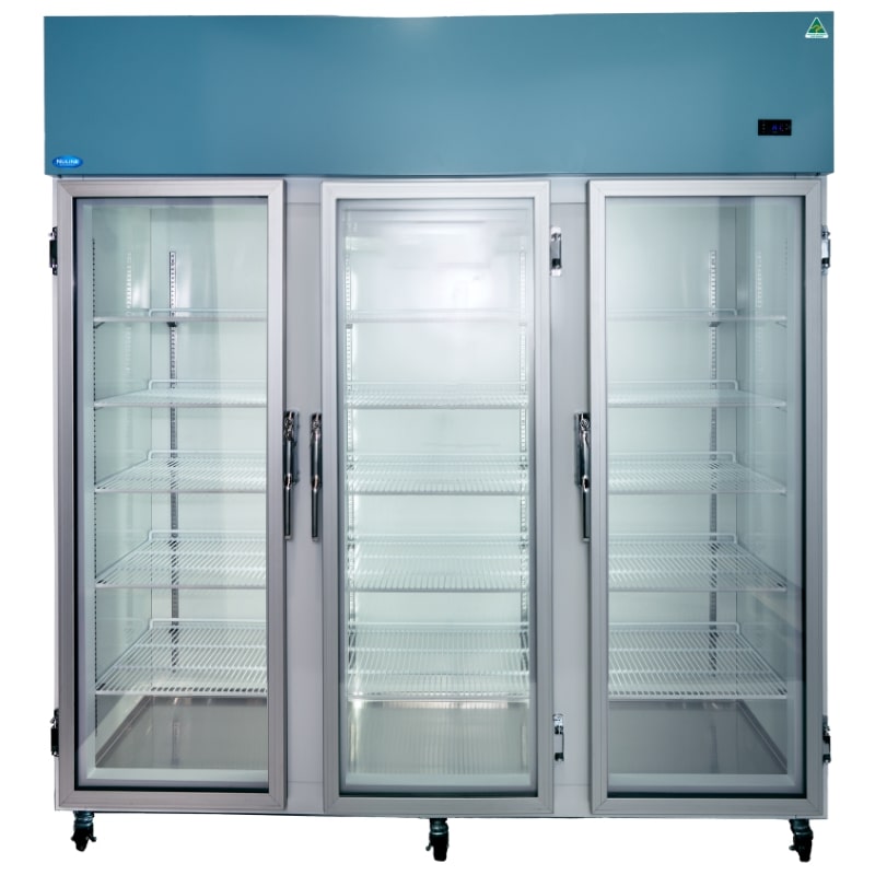 Nuline NLMS1614-3 Spark Safe Laboratory Refrigerator Glass Door Closed Front View