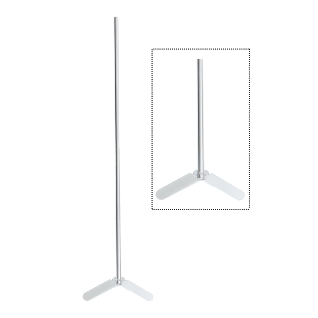 Ohaus Achiever 5000 Series 40x0.7cm Stirrer Shaft Standing Upright with Floating Blade and Close Up Blade View to Right - Front View