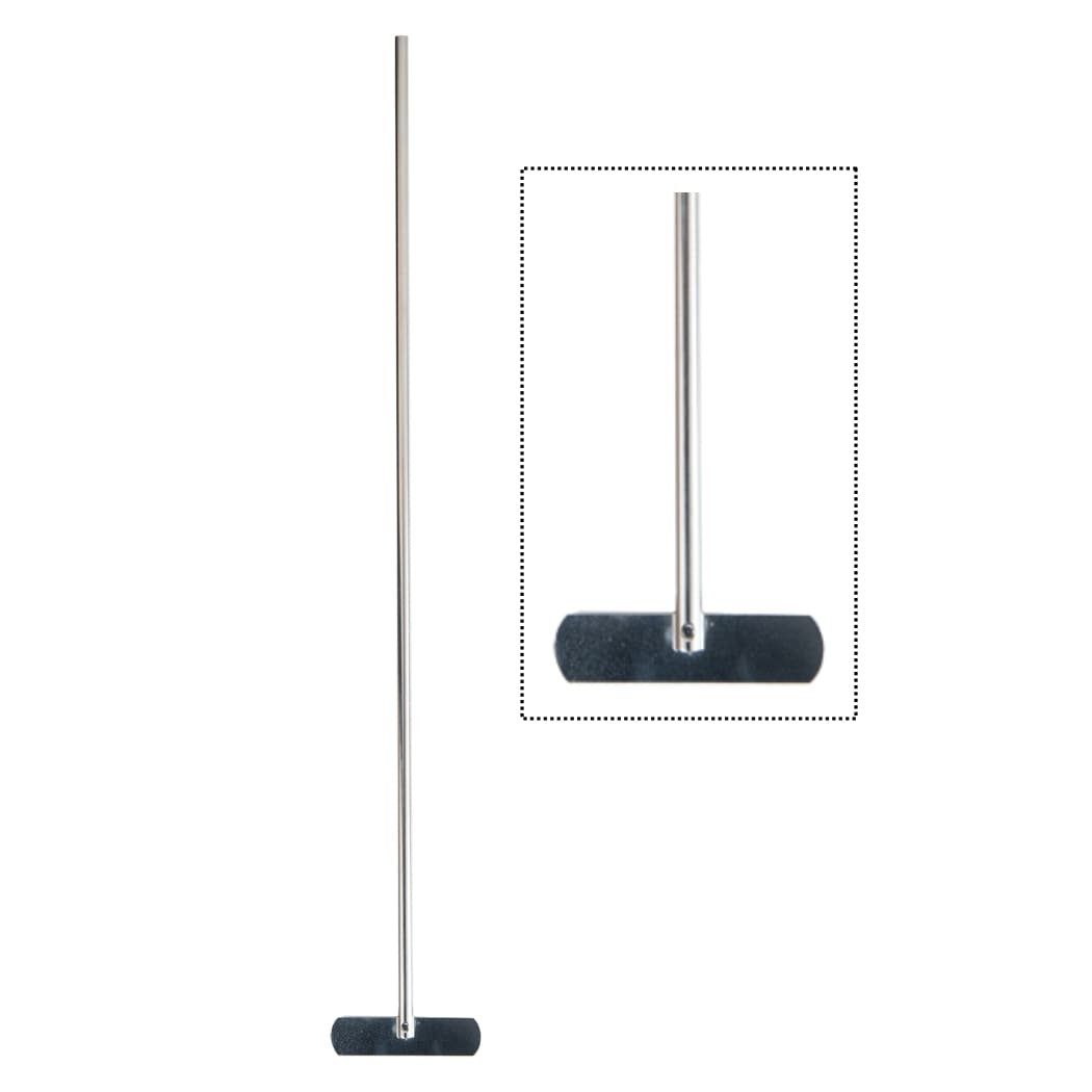 Ohaus Achiever 5000 Series 40x0.7cm Stirrer Shaft Standing Upright with Folding Blade and Close Up Blade View to Right - Front View