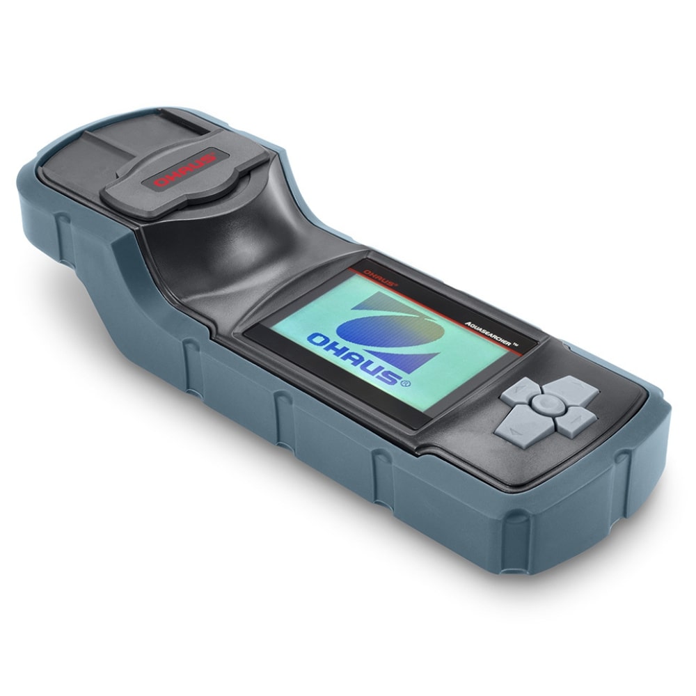 Ohaus Aquasearcher AP50MM Colorimeter Sitting on Flat Surface Angled Right Top Front View