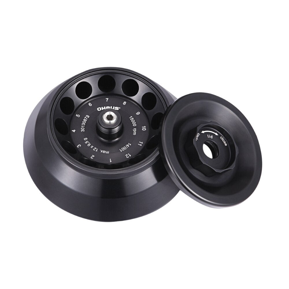 Ohaus Frontier 5000 Micro Centrifuge - Angle Rotor Sealable 12 × 5ml. Sealable (R-A12X5-14MS) Top View