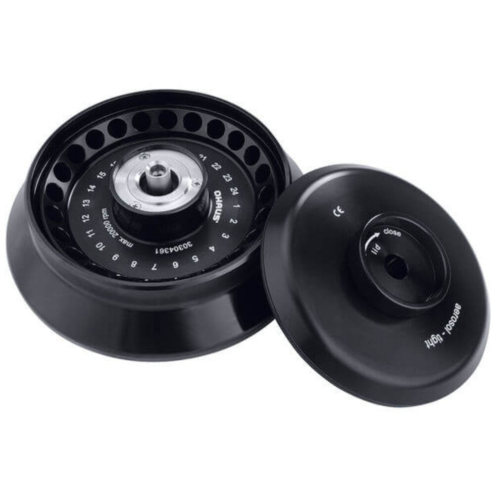 Ohaus Frontier 5000 Micro Pro  Centrifuge - Angle Rotor BIOSEALS - 24x1.5-2.0ml ID (R-A24X2-20MIB) Top View