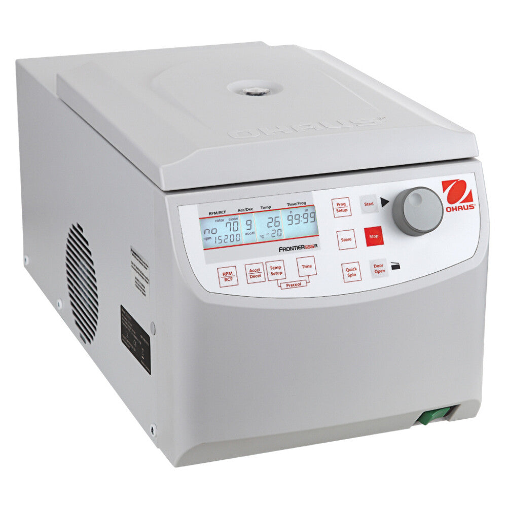 Ohaus Frontier 5000 Series FC5515R Micro Centrifuge Closed Lid Angled Right Top Front View