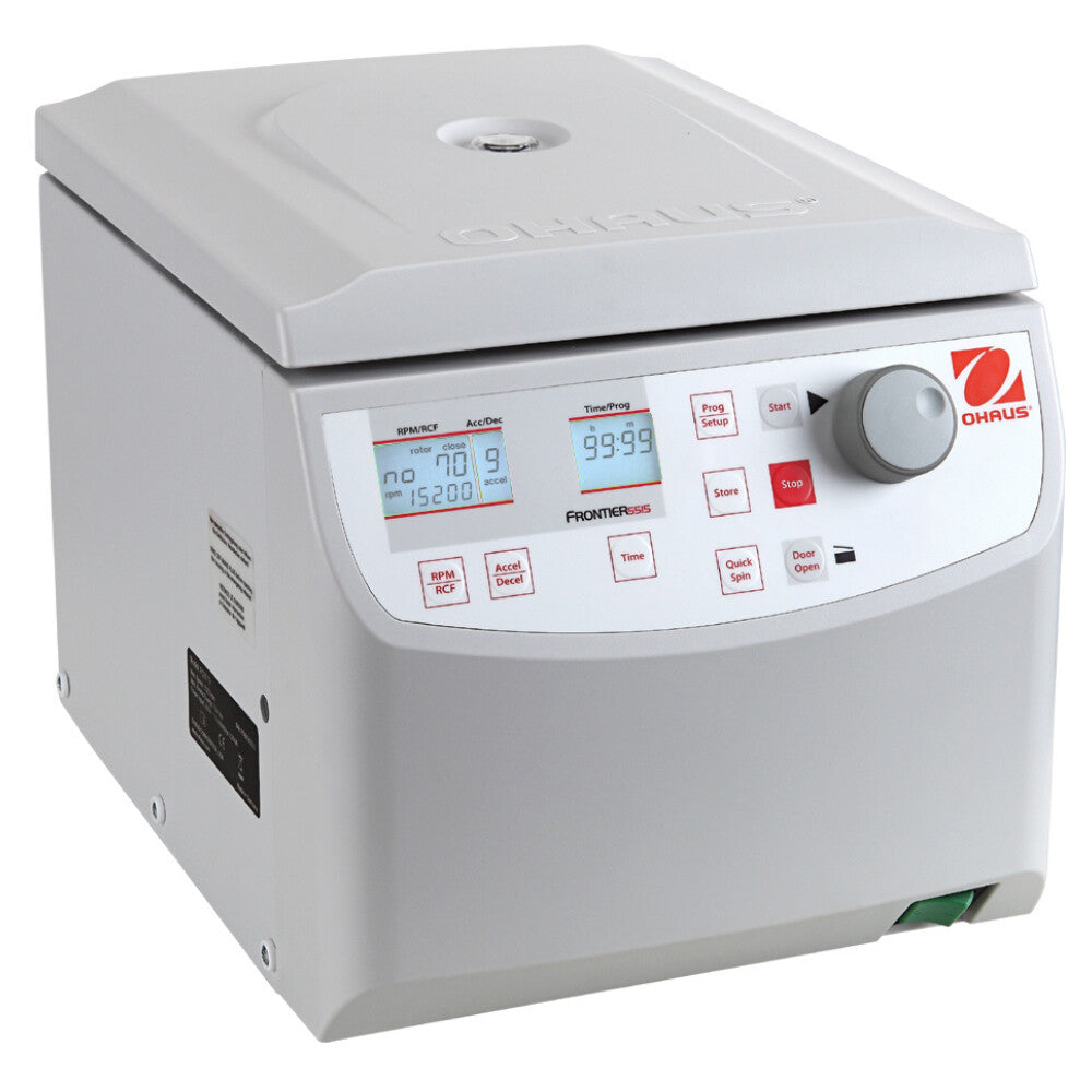 Ohaus Frontier 5000 Series FC5515 Micro Centrifuge Closed Lid Angled Right Top Front View