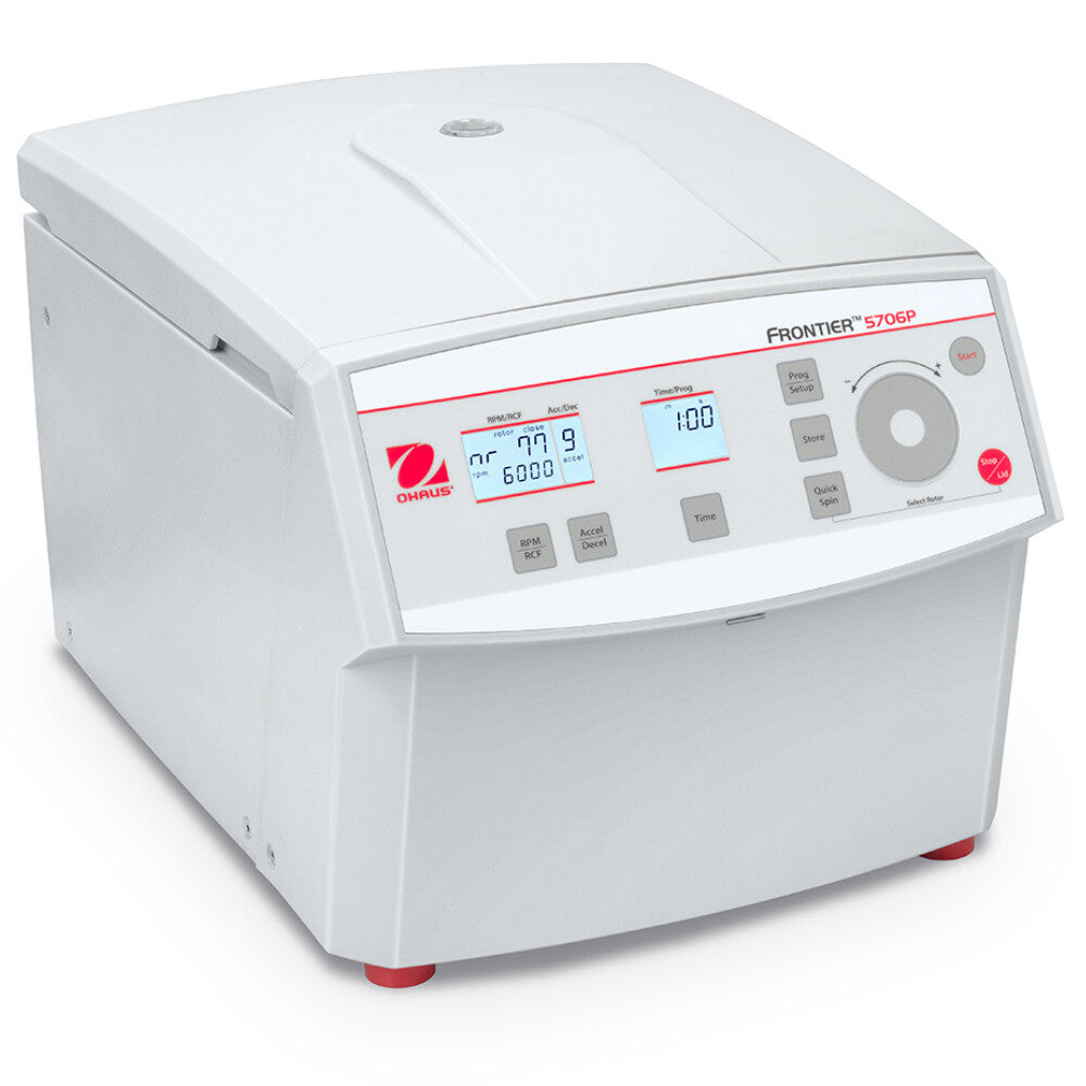 Ohaus Frontier 5000 Series FC5706P Multi Centrifuge Closed Lid Angled Right Top Front View