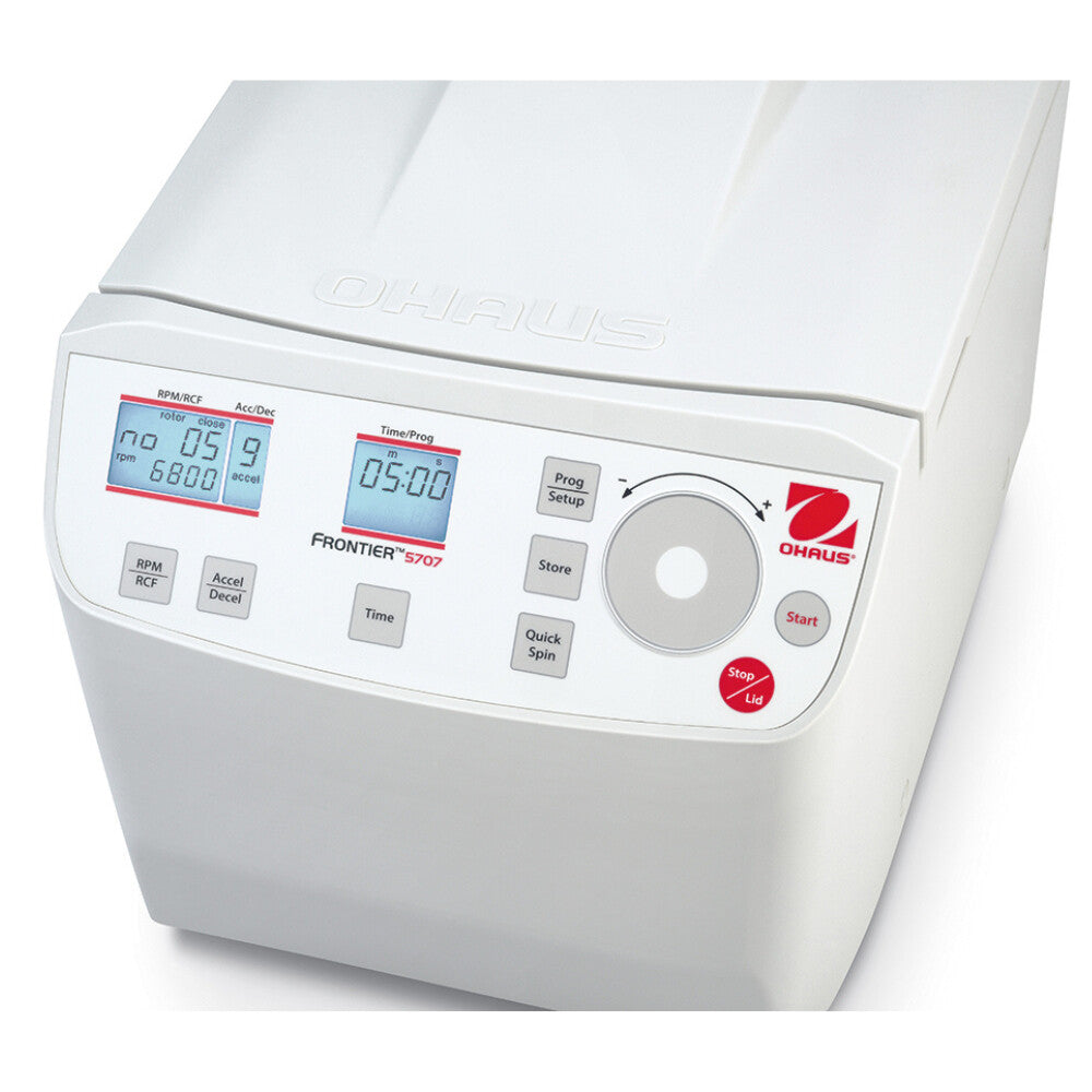 Ohaus Frontier 5000 Series FC5707 Multi Centrifuge Closed Lid Angled Left Top View