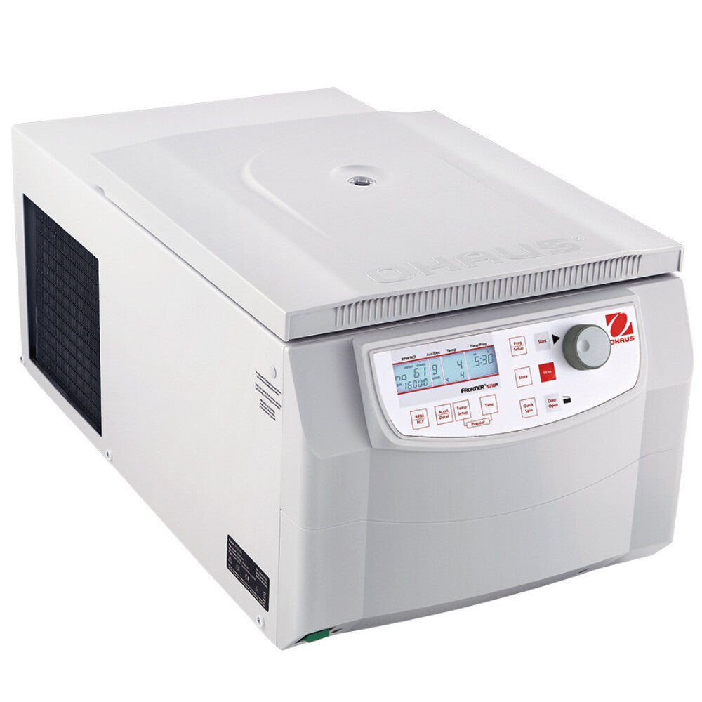 Ohaus Frontier 5000 Series FC5718R Multi Pro Centrifuge Closed Lid Angled Right Top Front View