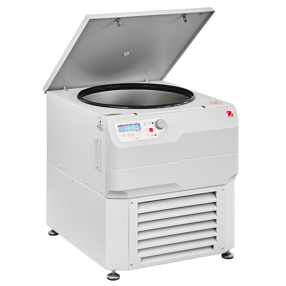 Ohaus Frontier 5000 Series FC5917RF-Short Multi Pro Centrifuge Open Lid Angled Right Top Front View