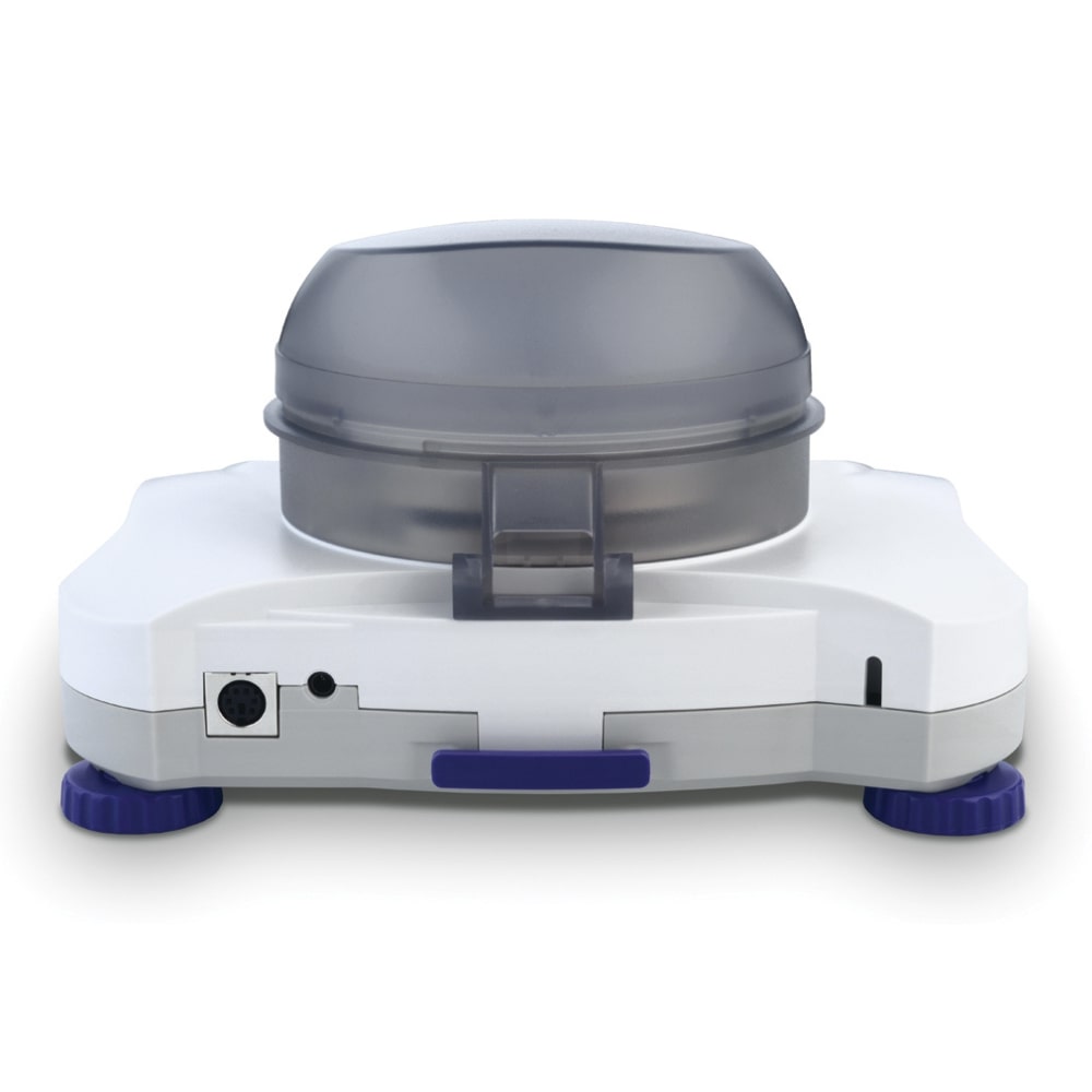 Ohaus Scout SJX Jewellery Scale External Calibration Small Pan with Draft Shield Back View