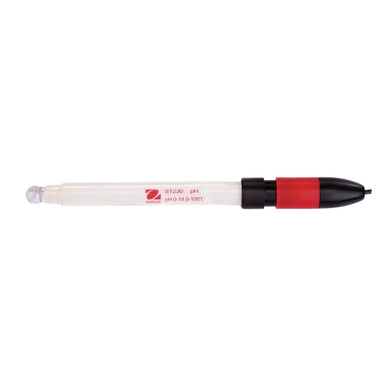 Ohaus Starter ST230 2 in 1 Refillable Glass Shaft pH Electrode on Flat Surface Top Horizontal View