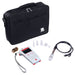 Ohaus Starter ST300-G pH Portable Meter Kit Contents Placed on Flat Surface with Carry Bag Angled Right Front View
