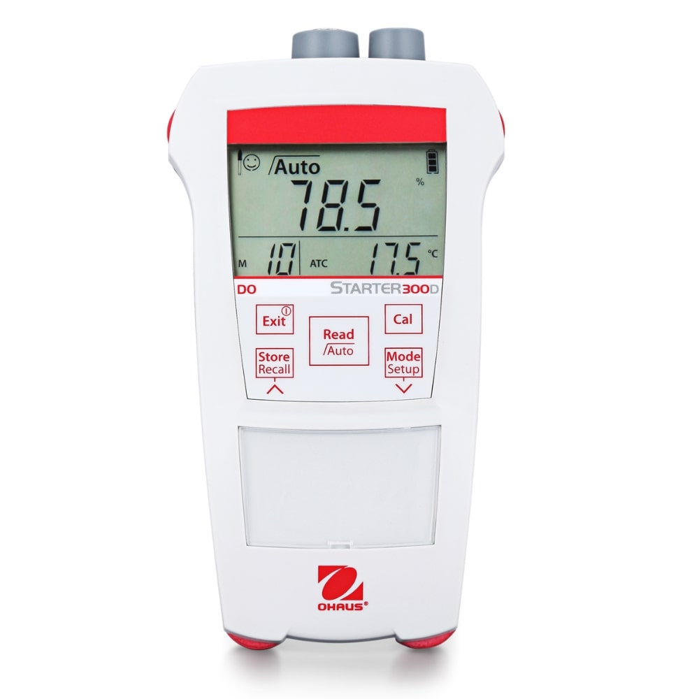 Ohaus Starter ST300D Dissolved Oxygen Portable Meter Standing Upright Front View 