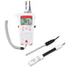 Ohaus Starter ST300D Dissolved Oxygen Portable Meter Standing Upright with the STDO11 & SSTEMP30 Probes Placed on Flat Surface in Front of Meter Front View