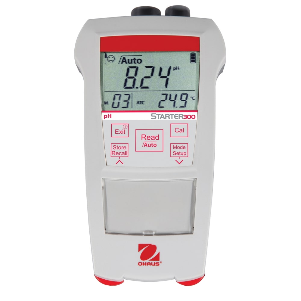 Ohaus Starter ST300pH Portable Meter Showing Control Screen Front View