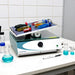 Ratek ERPM4 Medium Analogue Rocking Mixer sitting on Laboratory Bench Front Angled Right View