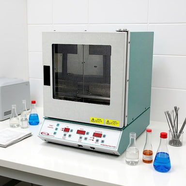 Ratek HO35 Medium Hybridisation Oven  Mixing Incubator sitting on Laboratory Bench Front Angled Left View