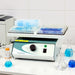 Ratek MPS1 Medium Micro-Plate Vortexer sitting on Laboratory Bench Front Angled Left View