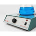 Ratek MS10 Large Magnetic Stirrer with Flask Control Panel Front Angled View