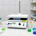 Ratek MTV1 Multi-Tube Vortex Mixer sitting on Laboratory Bench Front Angled Left View