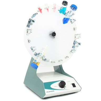 Ratek RSM7DC Rotary Mixer with Universal Carrier Disc Front Angled View