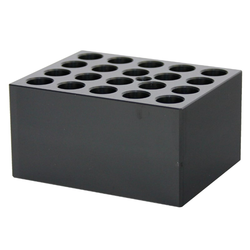 Ratek SB13 Standard Block 20 x 13ml Holes Top Angled View