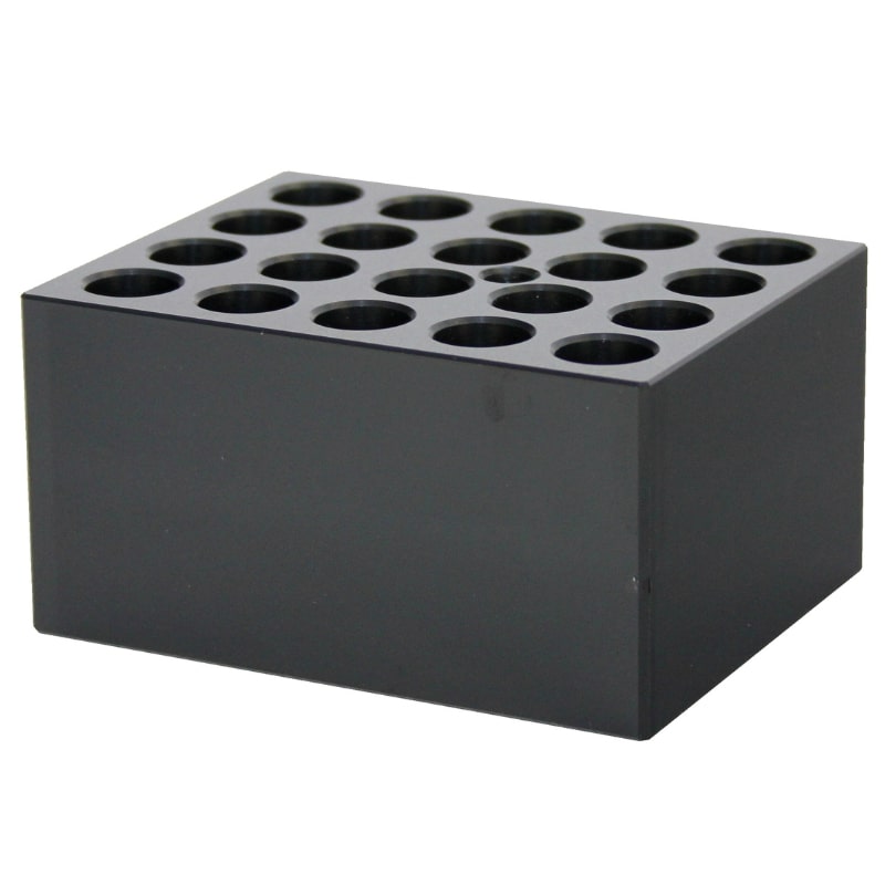 Ratek SB14 Standard Block 20 x 14ml Holes Top Angled View