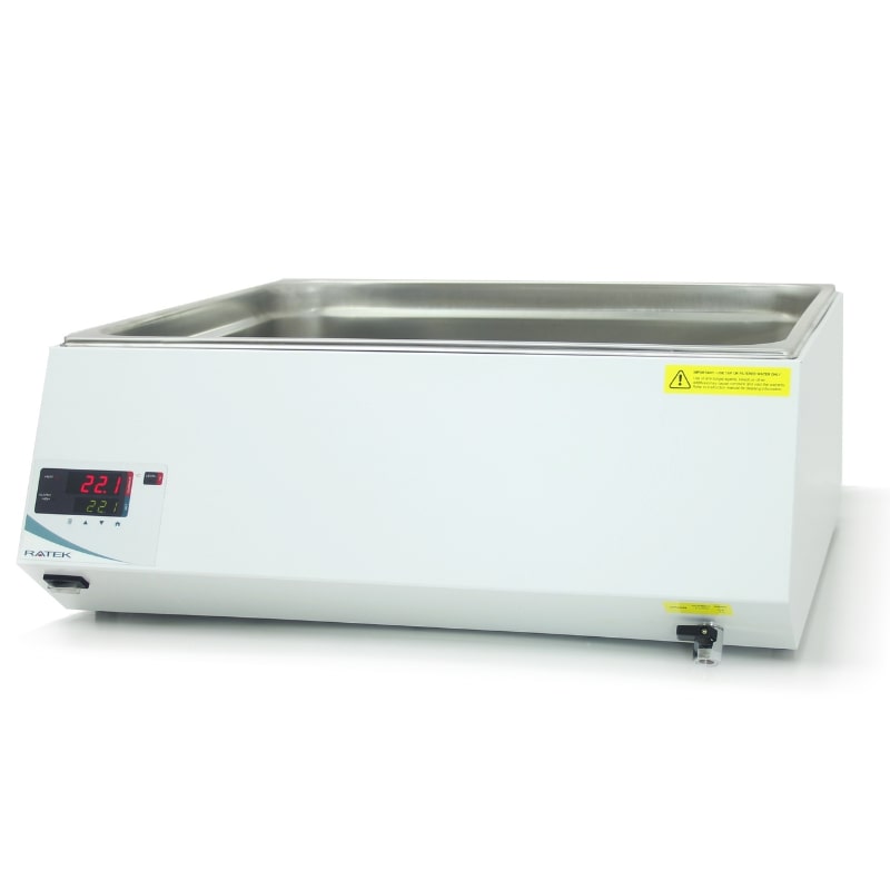 Ratek WB5000D 50 Ltr Un-Circulated Digital Waterbath Front Angled View