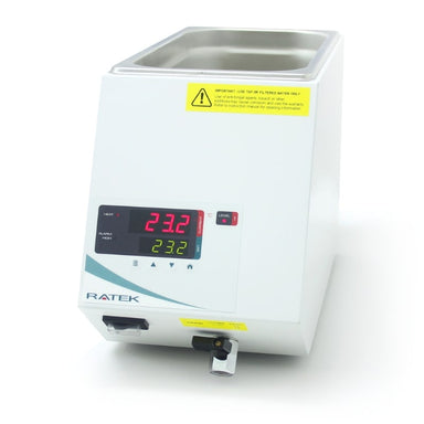 Ratek WB700D 7 Ltr Un-Circulated Digital Waterbath Front Angled View